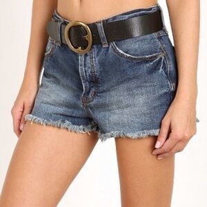 Free People Rock Denim Uptown Short Harbor Jean Shorts